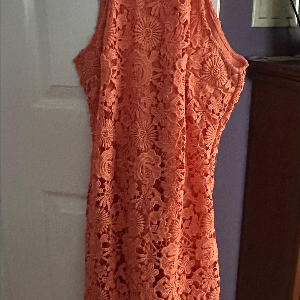 Lulus coral colored dress size small
